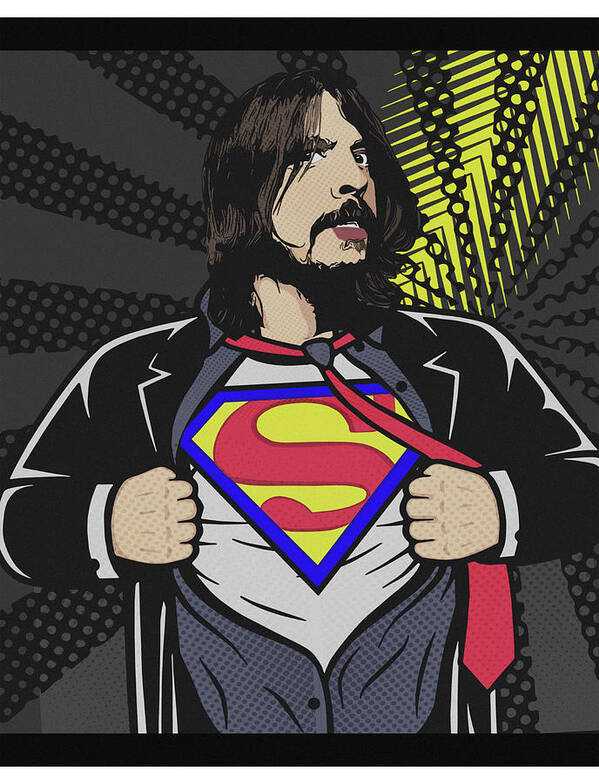 Dave Grohl Art Print featuring the digital art My Hero by Christina Rick