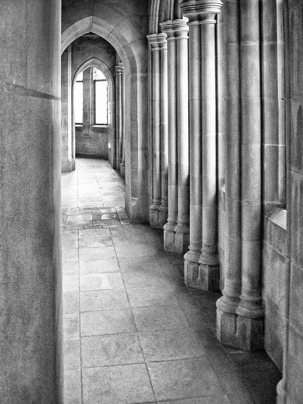 Cathedral Art Print featuring the photograph National Cathedral Hallway Washington DC by Mary Lee Dereske