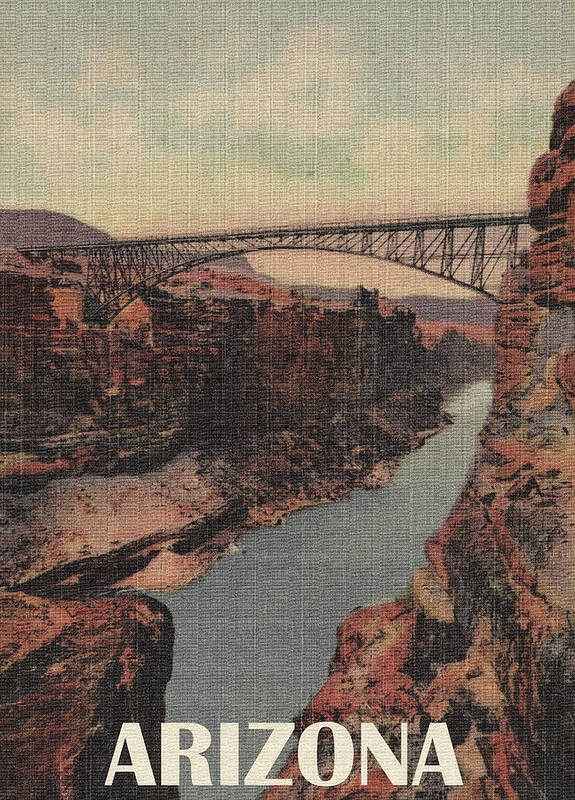 Vintage Art Print featuring the photograph Navajo Bridge, Arizona by Long Shot
