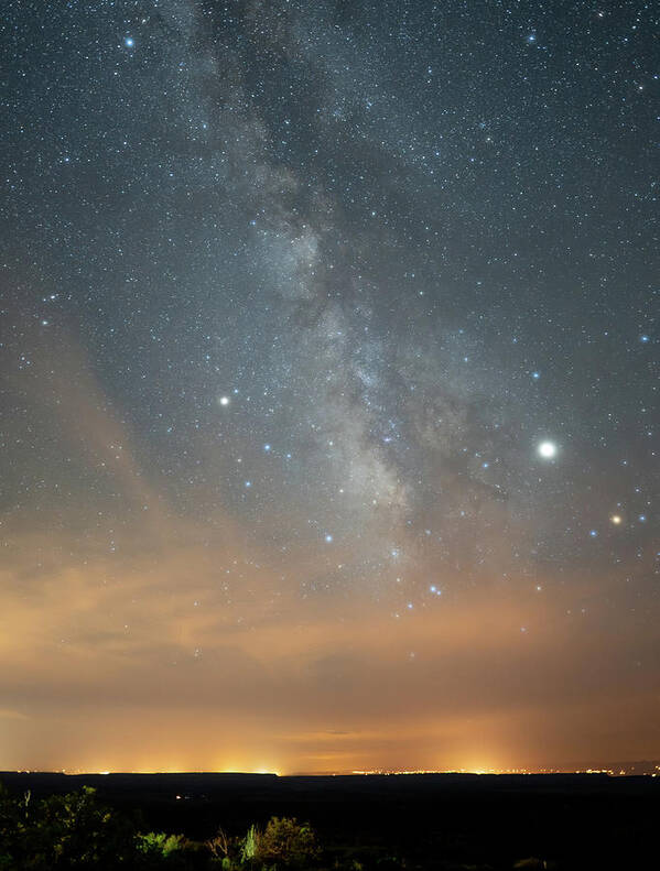 Astronomy Art Print featuring the photograph Night Sky over Mesa Verde by Kyle Lee