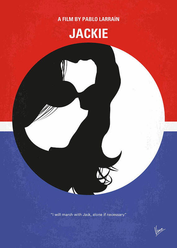 Jackie Art Print featuring the digital art No755 My Jackie minimal movie poster by Chungkong Art