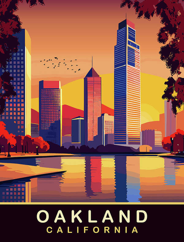 Oakland Art Print featuring the digital art Oakland by Long Shot