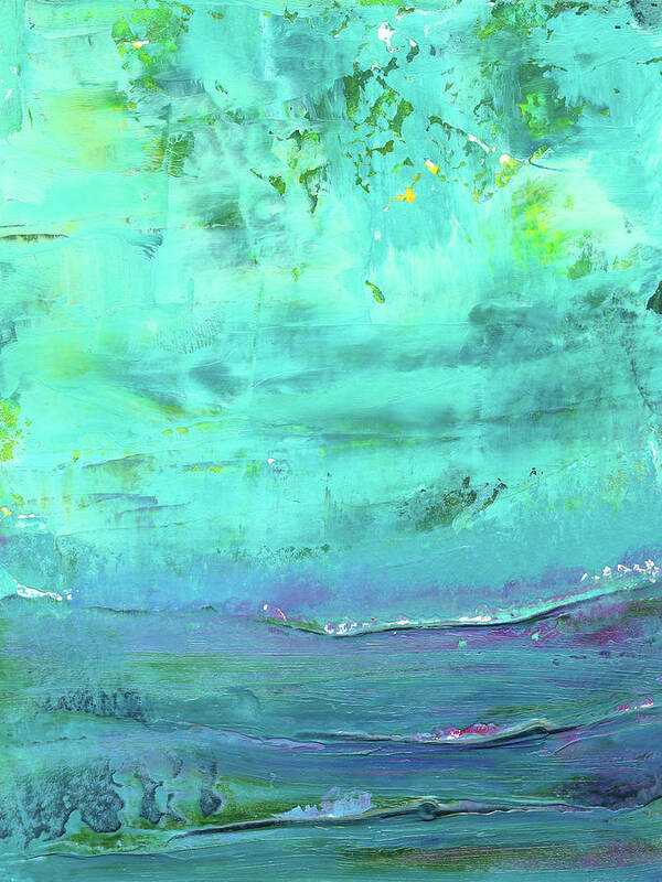 Coastal Art Print featuring the painting Ocean by Cynthia Fletcher