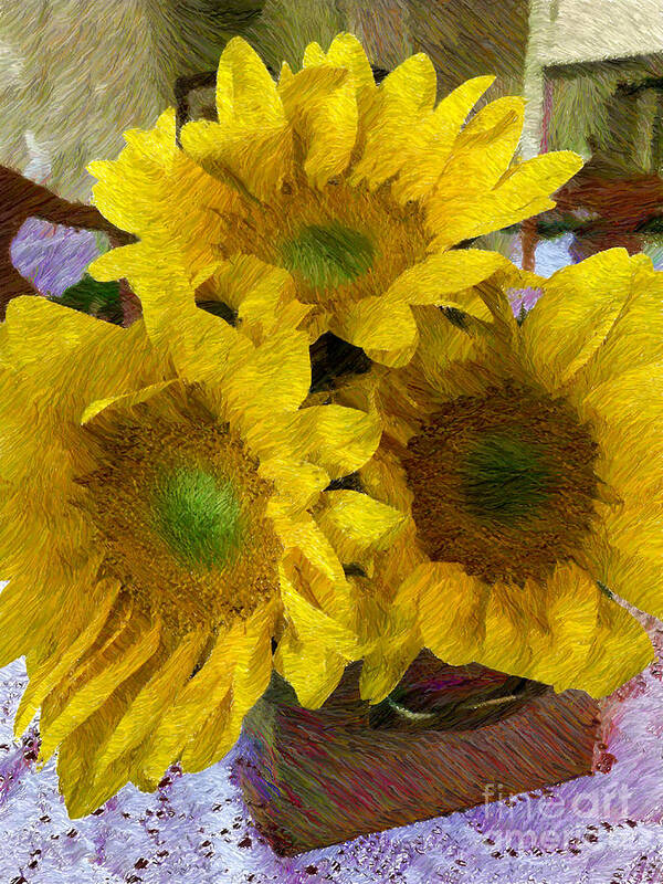 Sunflower Art Print featuring the photograph Ode to Vincent by Katherine Erickson