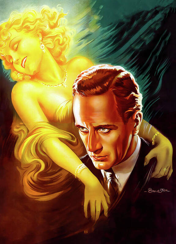 Human Art Print featuring the painting ''Of Human Bondage''-2, 1934, movie poster painting by Anselmo Ballester by Movie World Posters