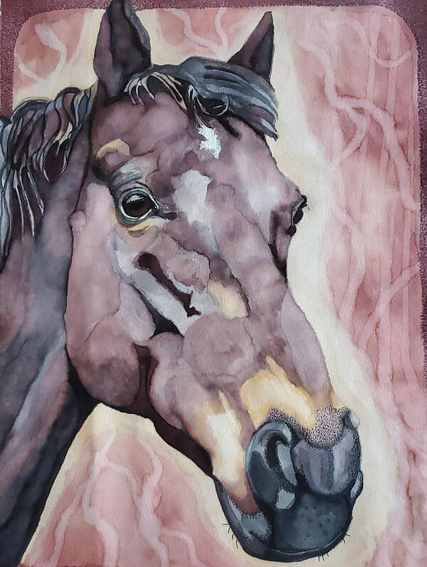 Horse Art Print featuring the painting Okie by Equus Artisan