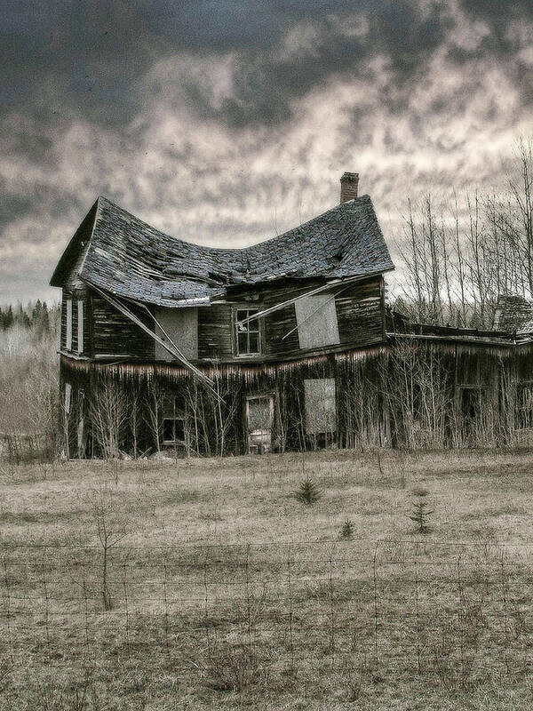 Abandeoned House Haunted Eiry Mysterious Art Print featuring the photograph Old Abandoned House by Louise Tanguay