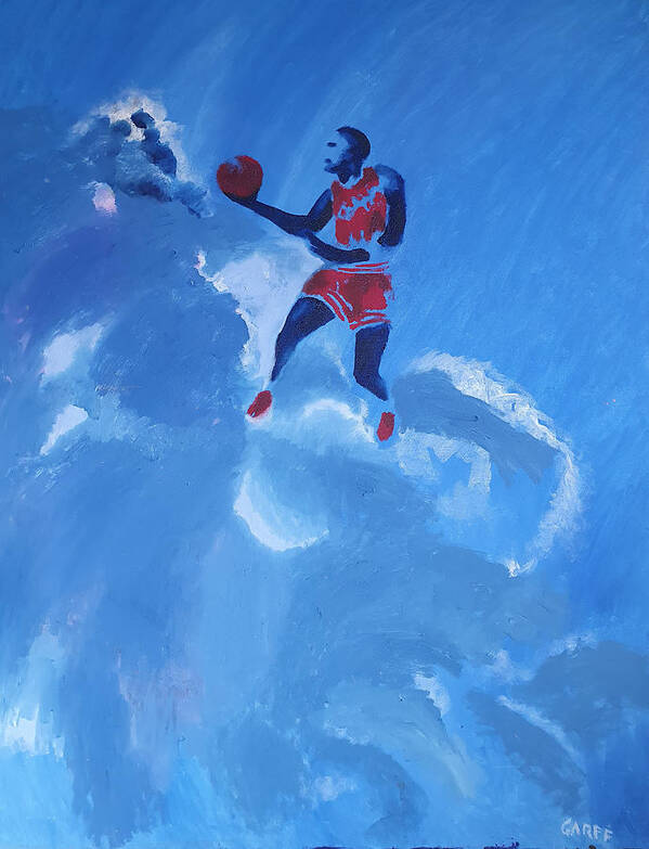 Michael Jordan Art Print featuring the painting Omaggio a Michael Jordan by Enrico Garff