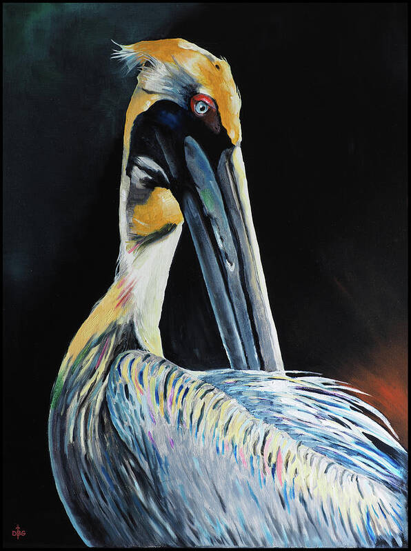 Pelican Art Print featuring the painting Pectit Sub Sole by David Bader