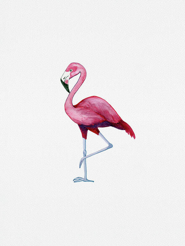 Flamingo Art Print featuring the painting Pink Flamingo by Michele Fritz