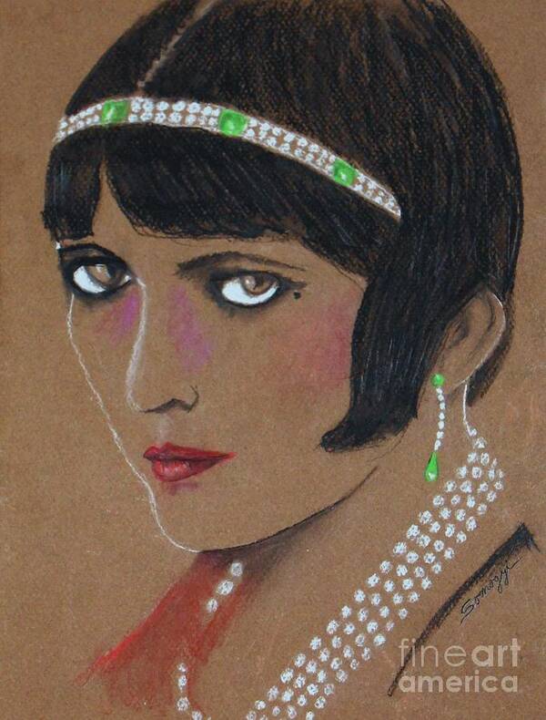 Pola Negri Art Print featuring the drawing Pola Negri by Jayne Somogy