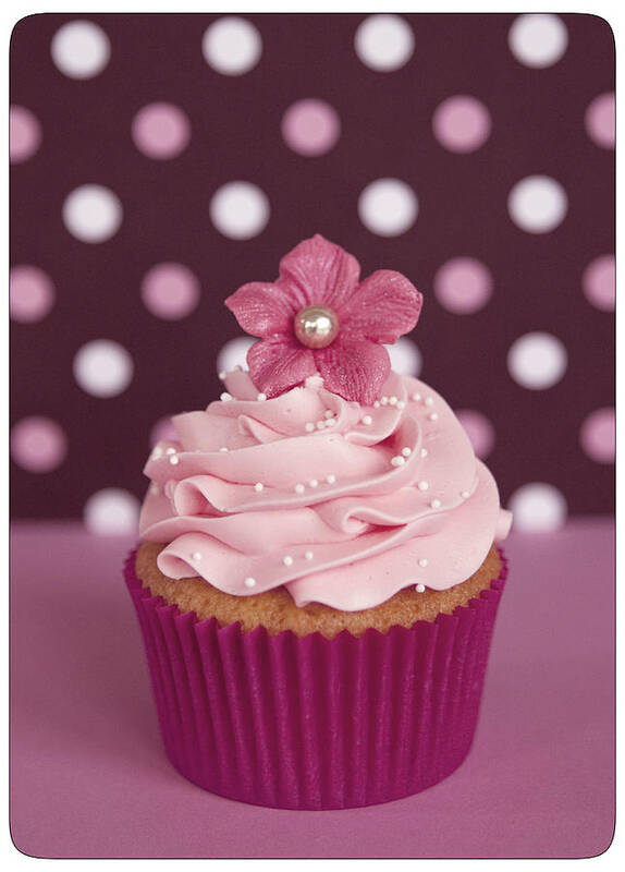 Temptation Art Print featuring the photograph Polka Dot Cupcake by Kathryn Harris/ 4Goodnesscake