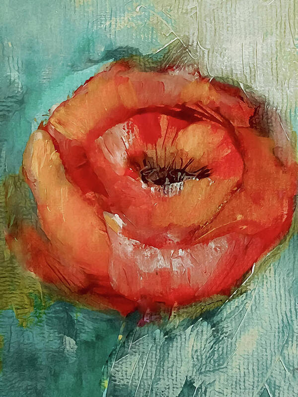 Poppy Art Print featuring the painting Poppy Perfection IV by Lisa Kaiser