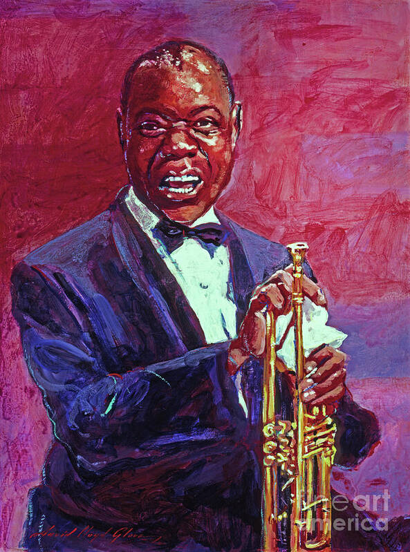 Louis Armstrong Art Print featuring the painting Pops Armstrong by David Lloyd Glover