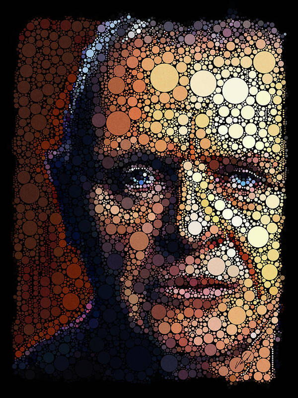 Portrait Art Print featuring the painting Portrait of the actor - Anthony Hopkins by Vart by Vart
