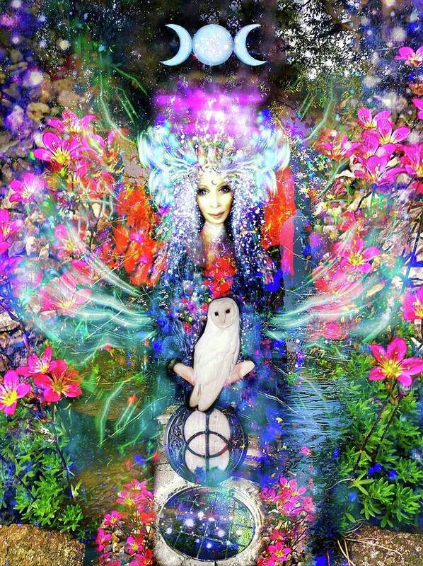 Priestess of the divine feminine - Let your light shine Art Print by Lila  Violet - Fine Art America