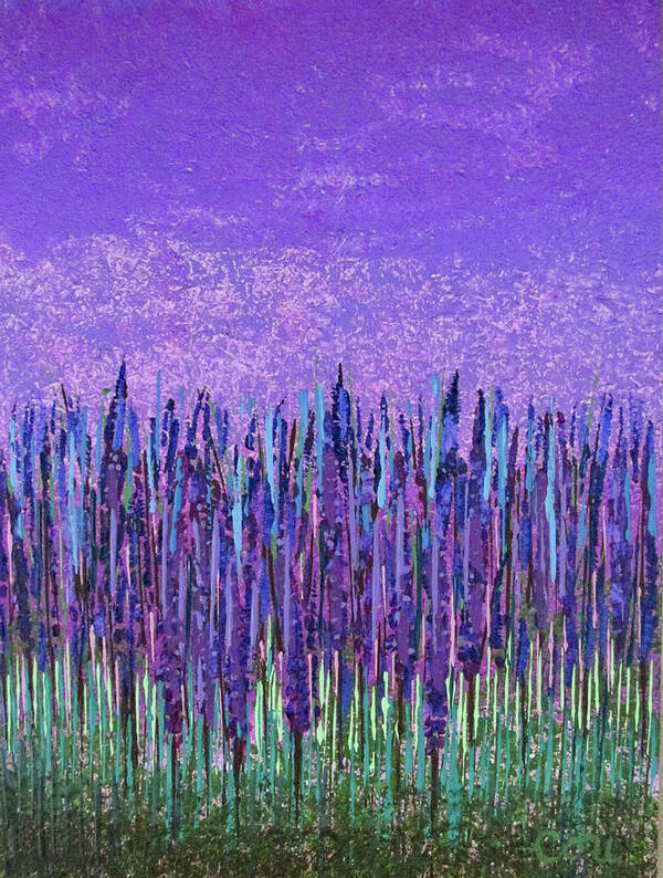 Purple Art Print featuring the painting Purple Landscape by Corinne Carroll