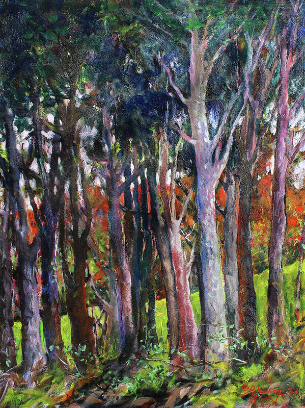  Art Print featuring the painting Rachel's Woods by Douglas Jerving
