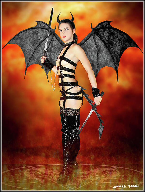 Rebel Art Print featuring the photograph Rebel Succubus by Jon Volden