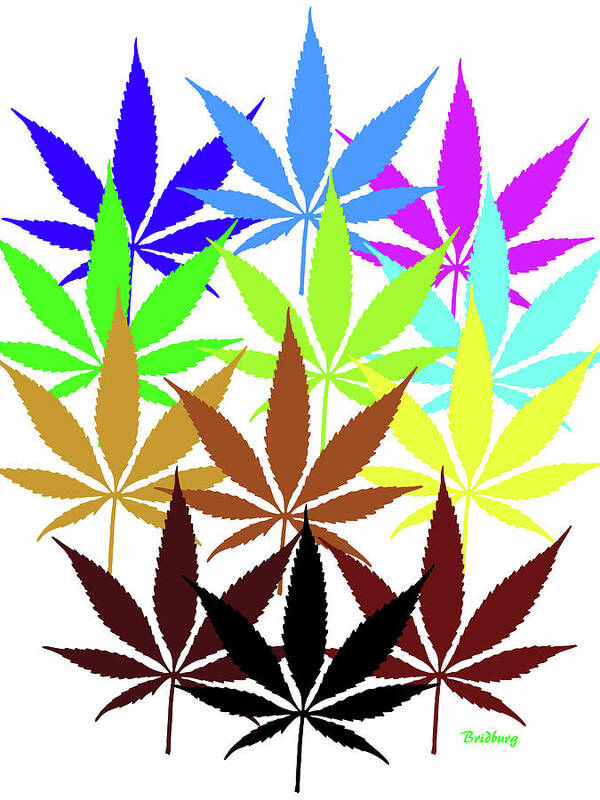 Cannabis Art Print featuring the digital art Recent 29 by David Bridburg