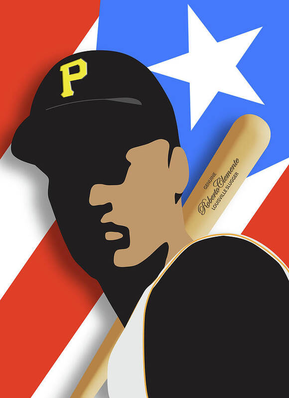 Roberto Clemente Art Print featuring the digital art Roberto Clemente by Ron Regalado