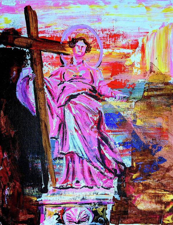 Woman Art Print featuring the painting Saint Helena by Echoing Multiverse