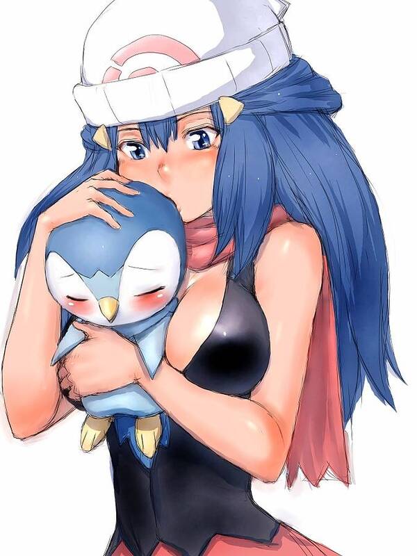 Sexy Dawn and Piplup Pokemon Art Print by Fumio - Fine Art America