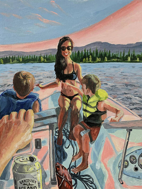 Shawnigan Lake Art Print featuring the painting Shawnigan Lake by Scott Dewis