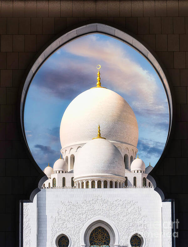 Abu Dhabi Art Print featuring the photograph Sheikh Zayed Grand Mosque - Abu Dhabi UAE by Stefano Senise