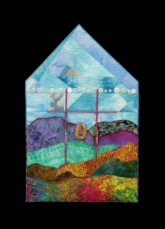 Shrine To Land And Sky Art Print featuring the mixed media Shrine to Land and Sky 1 by Vivian Aumond