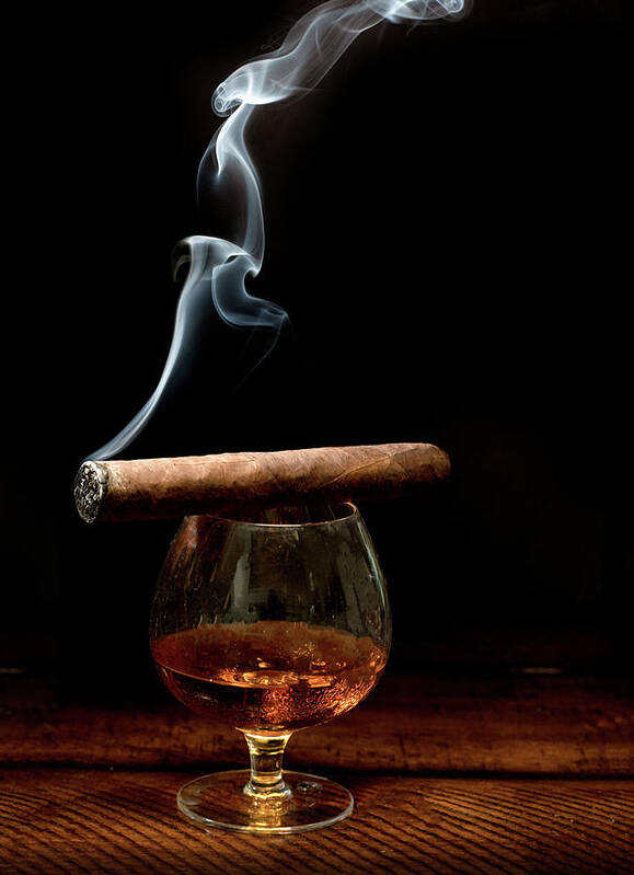 Jackdaniels Art Print featuring the photograph Smoke and Cordial by Jody Lane