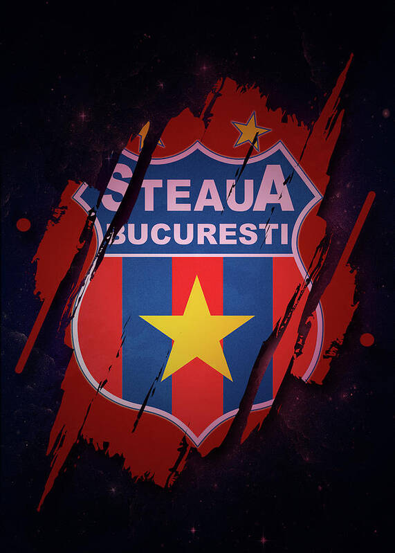 Soccer League Vintage FC Steaua Bucuresti Art Print