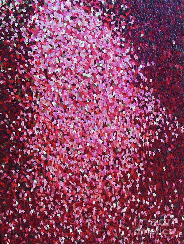 Abstract Art Print featuring the painting Soft Red by Dean Triolo
