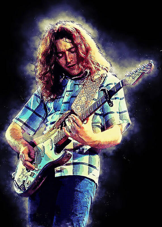 Shop Art Print featuring the painting Spirit of Rory Gallagher  Poster by Maisie Owen
