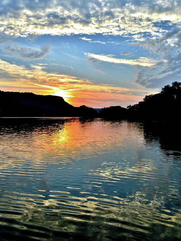 Sunset Art Print featuring the photograph Sunset on the River by Susie Loechler