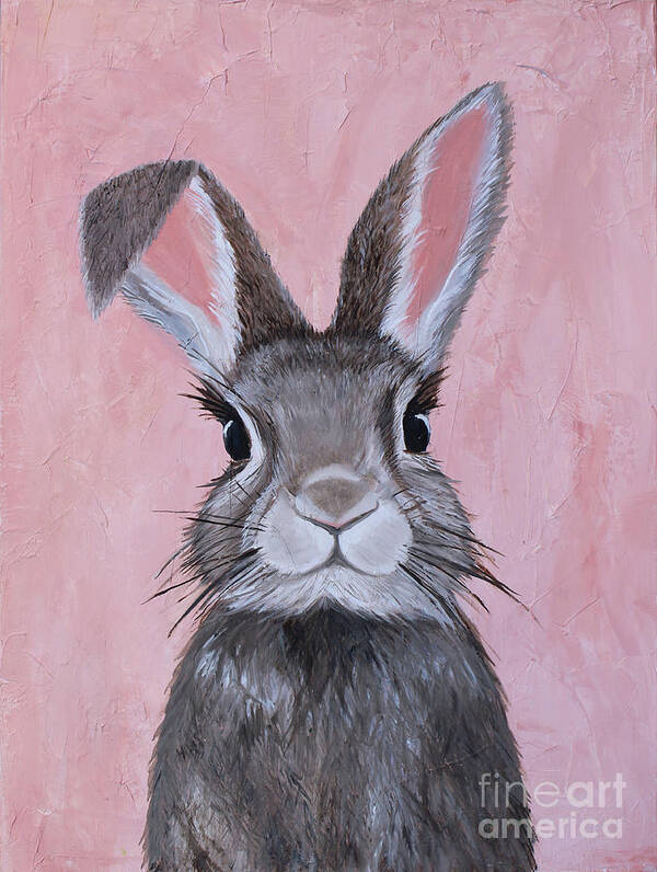 Bunny Art Print featuring the painting Sweetie by Ashley Lane