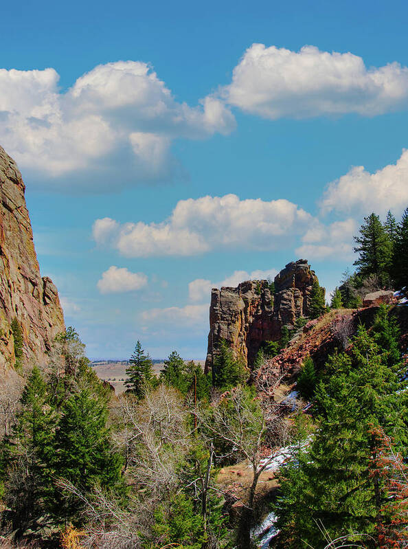 Rock Climber Art Print featuring the photograph Eldorado Canyon State Park,The Bastille by Tom Potter