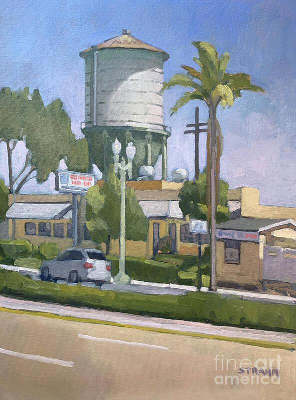 North Park Art Print featuring the painting The Chicken Pie Shop, San Diego by Paul Strahm