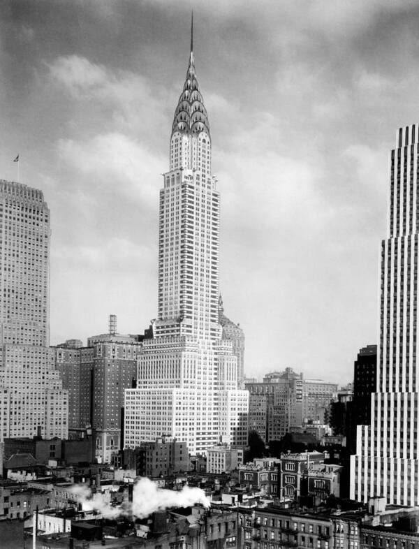 Chrysler Building Art Print featuring the photograph The Chrysler Building - NYC - Circa 1930 by War Is Hell Store