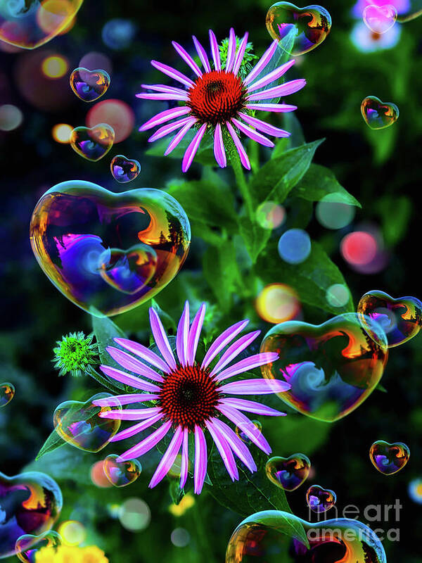 Echinacea Art Print featuring the photograph The Heart Of Echinacea by Claudia Zahnd-Prezioso