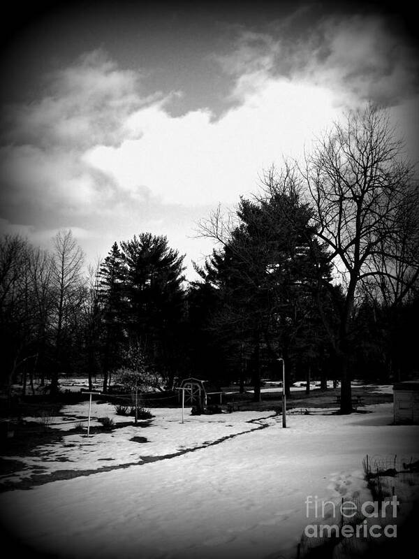 Landscape Art Print featuring the photograph The Journey of Life - Holga Black and White by Frank J Casella