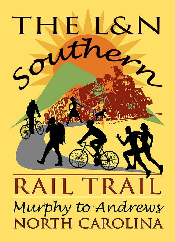 Train Art Print featuring the digital art The L and N Southern Rail Trail by Debra and Dave Vanderlaan