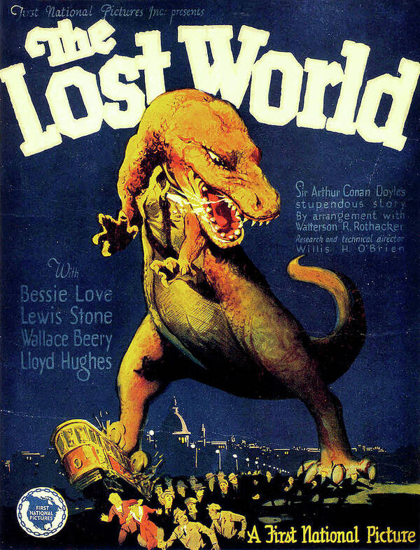 Lost Art Print featuring the mixed media ''The Lost World'' movie poster 1925 by Movie World Posters