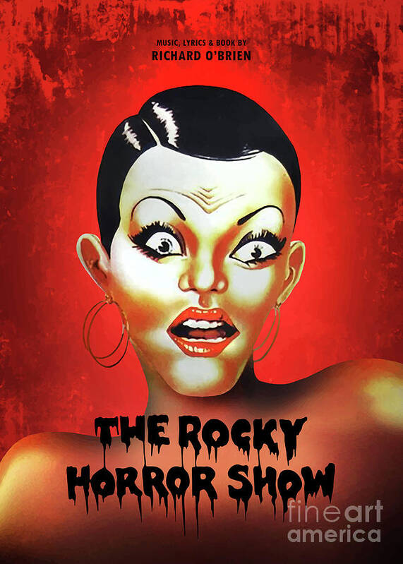 Musical Poster Art Print featuring the digital art The Rocky Horror Show Musical by Bo Kev