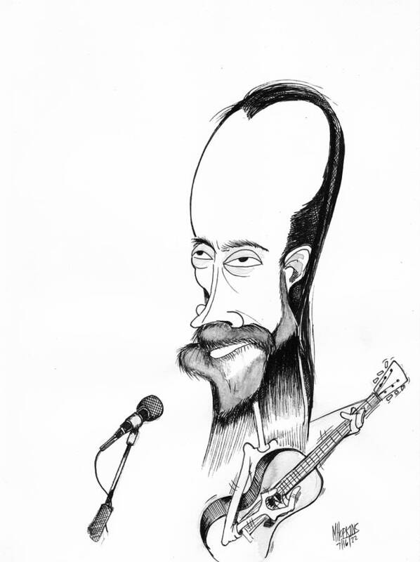 Radiohead Art Print featuring the drawing Thom Yorke by Michael Hopkins
