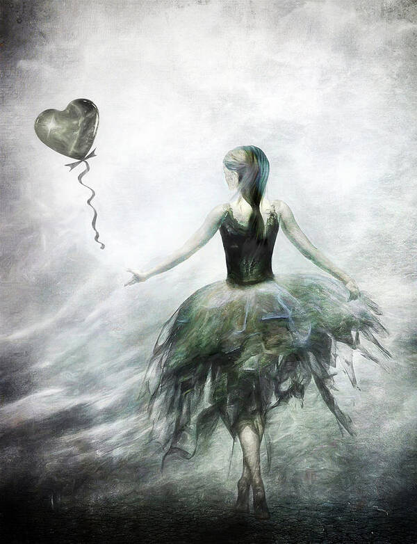 Ballet Art Print featuring the digital art Time to let Go by Jacky Gerritsen