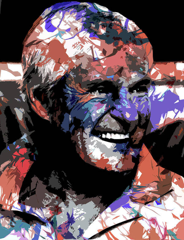 Timothy Art Print featuring the digital art Timothy Leary psychedelic portrait by Movie World Posters