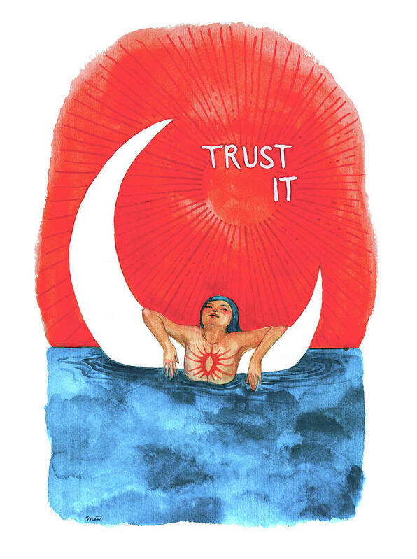 Trust Art Print featuring the painting Trust It by Greta Ashworth