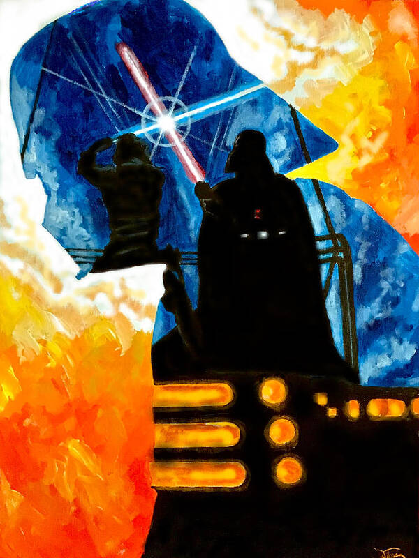 Vader Art Print featuring the painting Vader by Joel Tesch