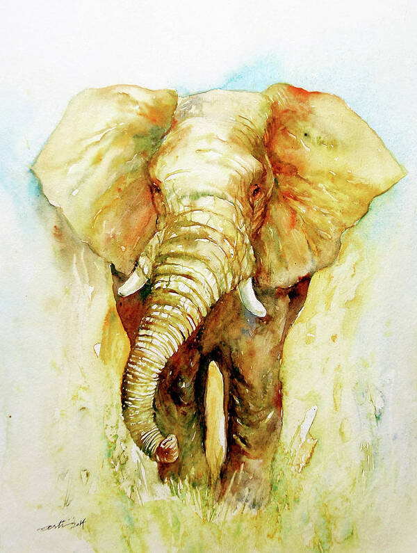 Animal Art Print featuring the painting Valorous by Arti Chauhan